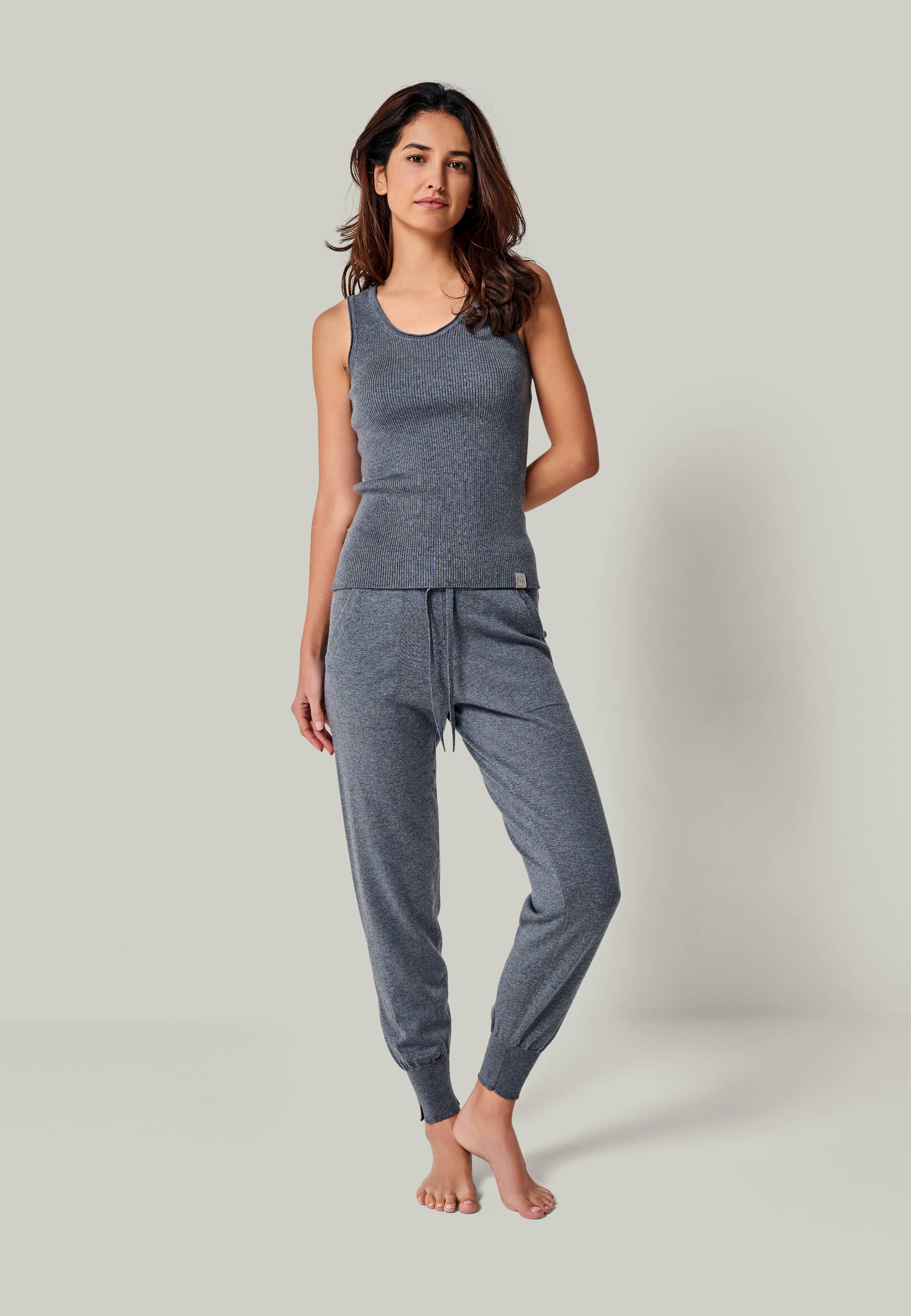 TOP BLOSSOM - Geripptes Merino Top mit Rundhals