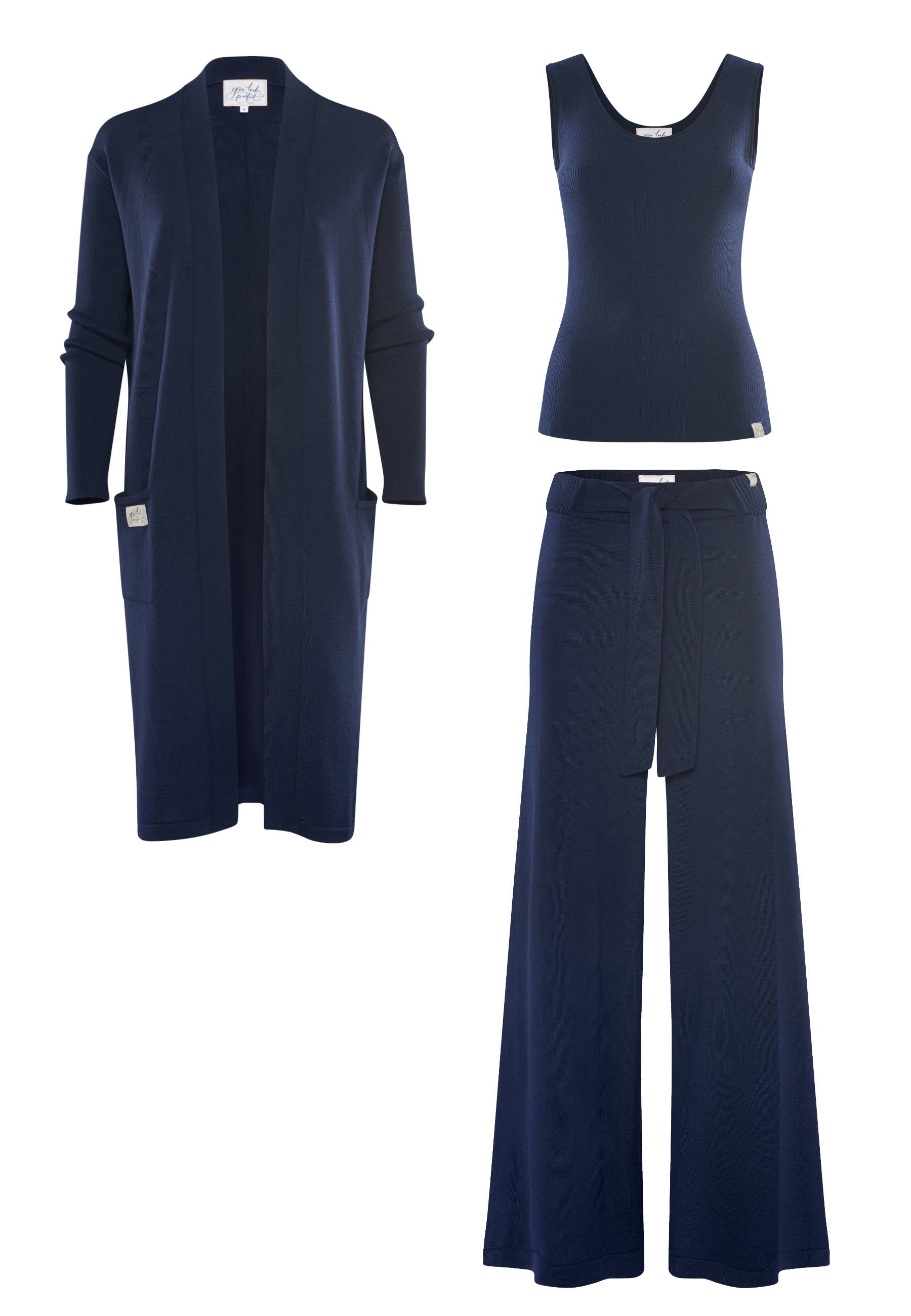 LOUNGEWEAR SET - Cardigan Blossom & Top Blossom & Pants Bailey