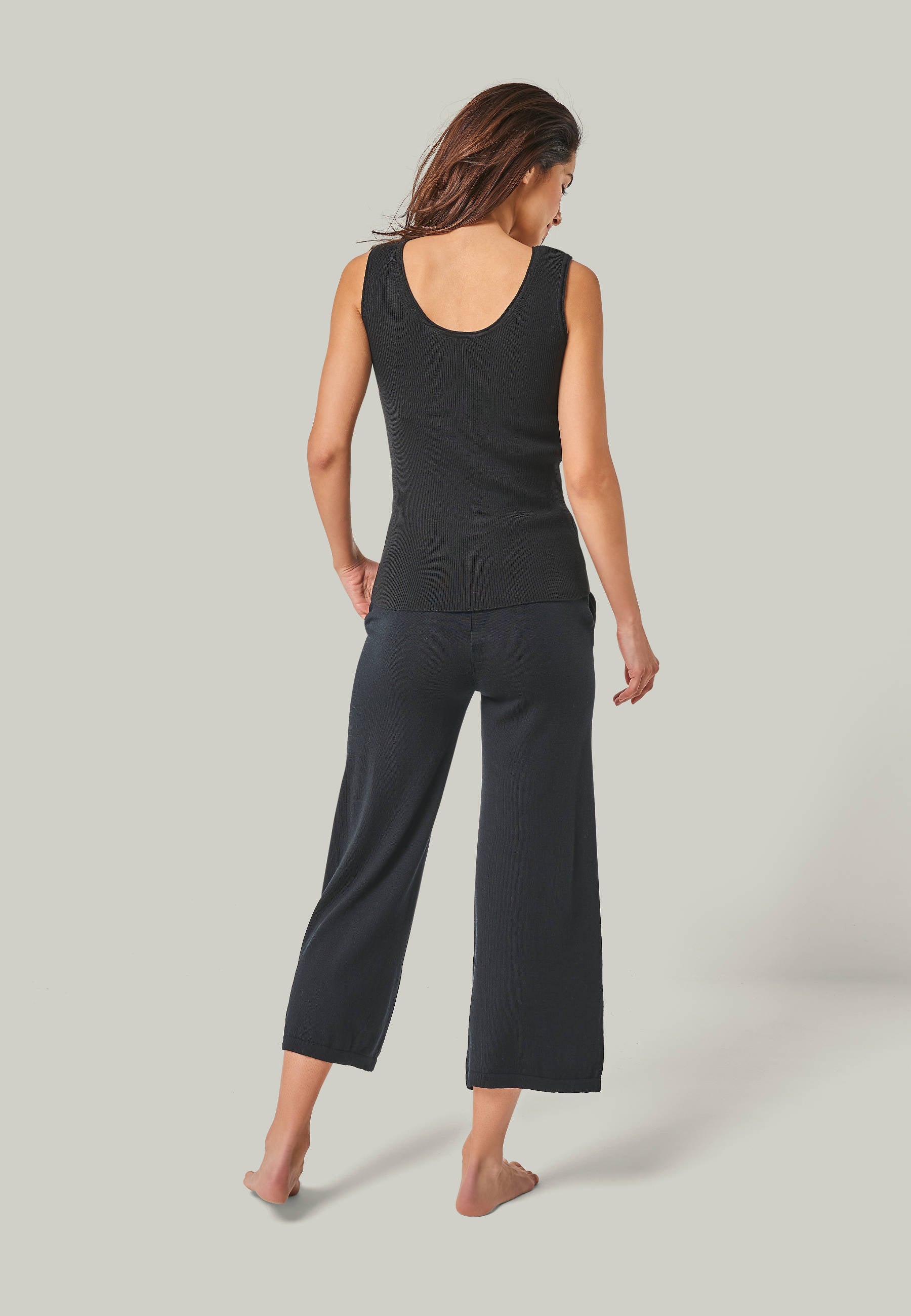 CULOTTE DANA - Weite 7/8 Strickhose mit Seitentaschen