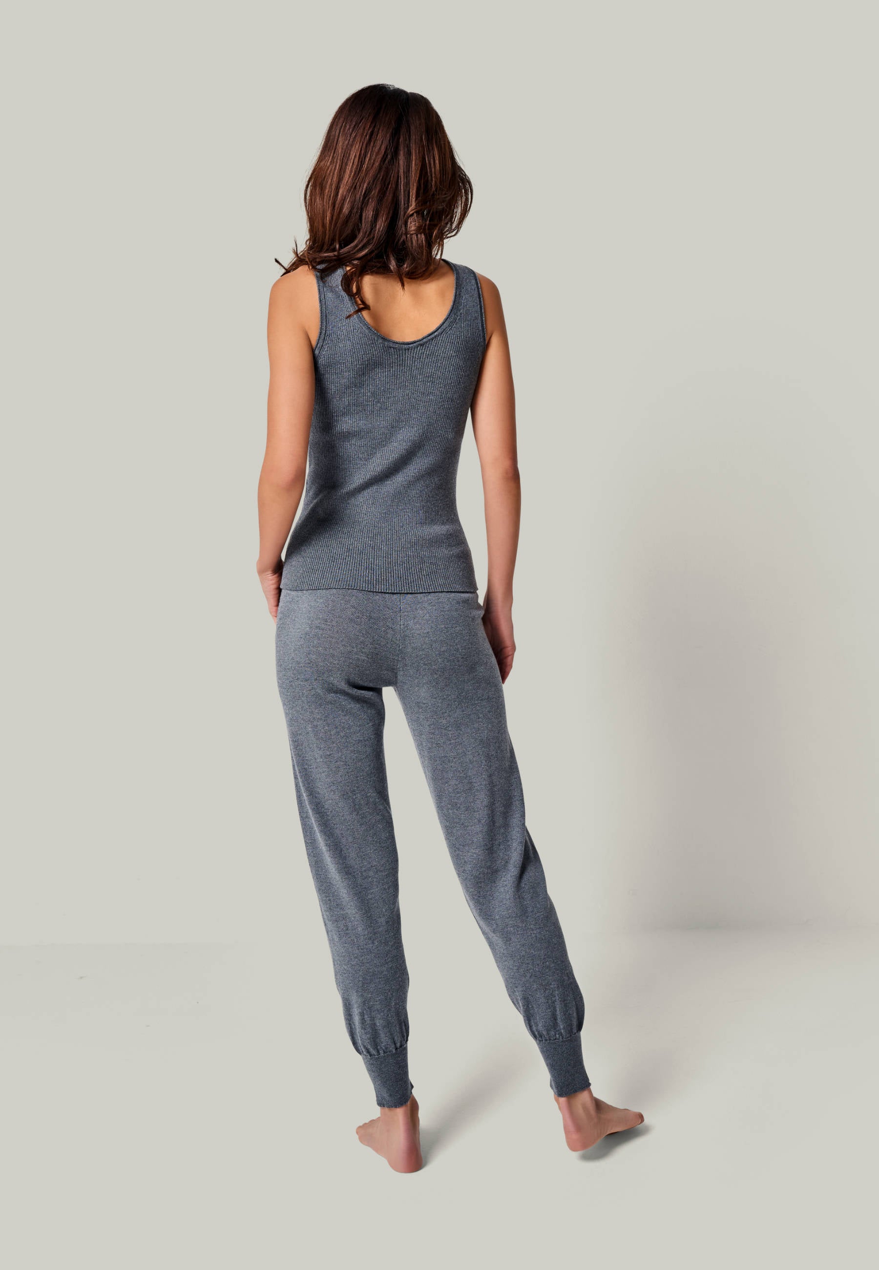 TOP BLOSSOM - Geripptes Merino Top mit Rundhals