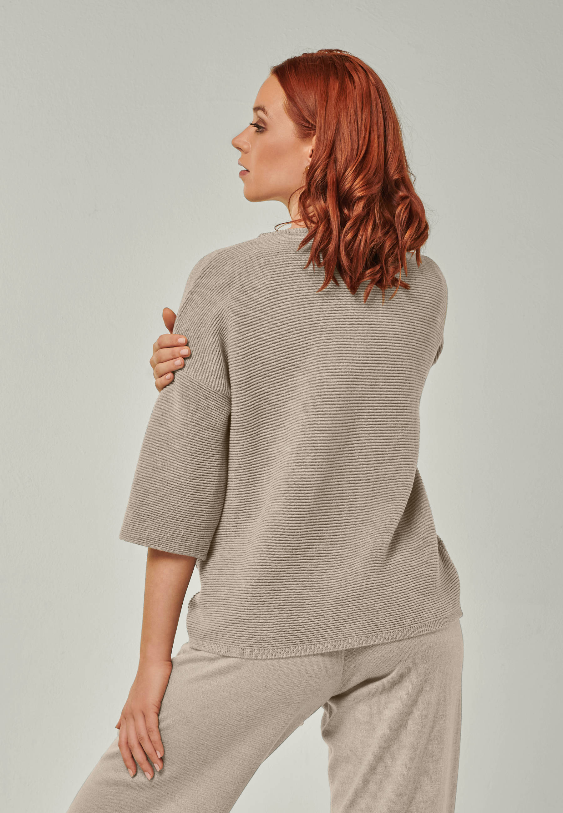 PULLOVER FAY - Halbarm Pullover in Strukturstrick