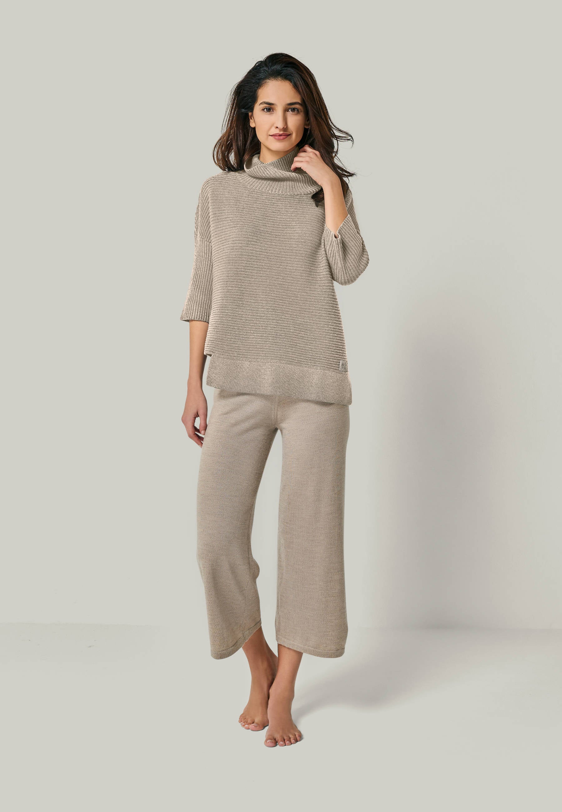 CULOTTE DANA - Weite 7/8 Strickhose mit Seitentaschen