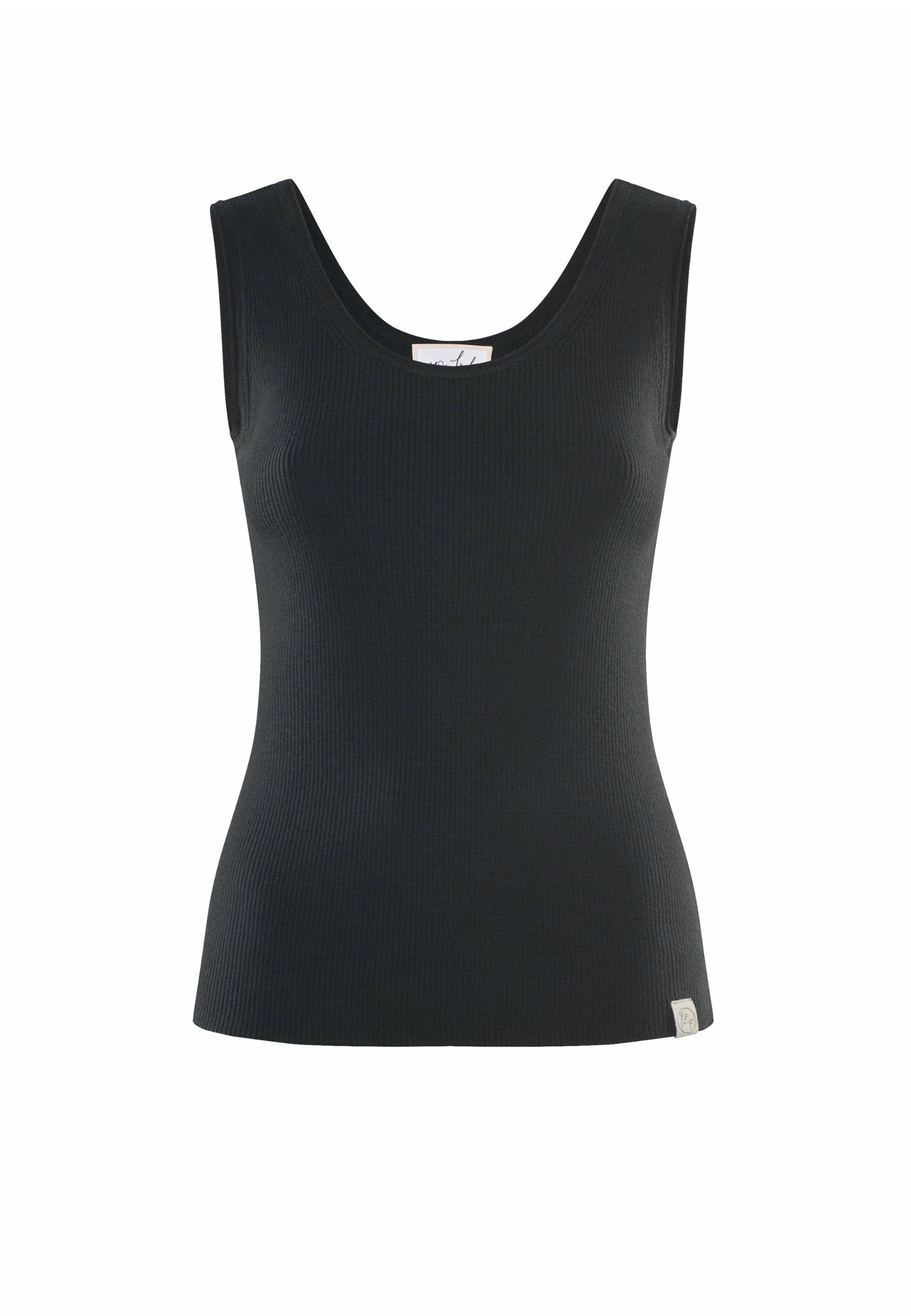 TOP BLOSSOM - Geripptes Merino Top mit Rundhals
