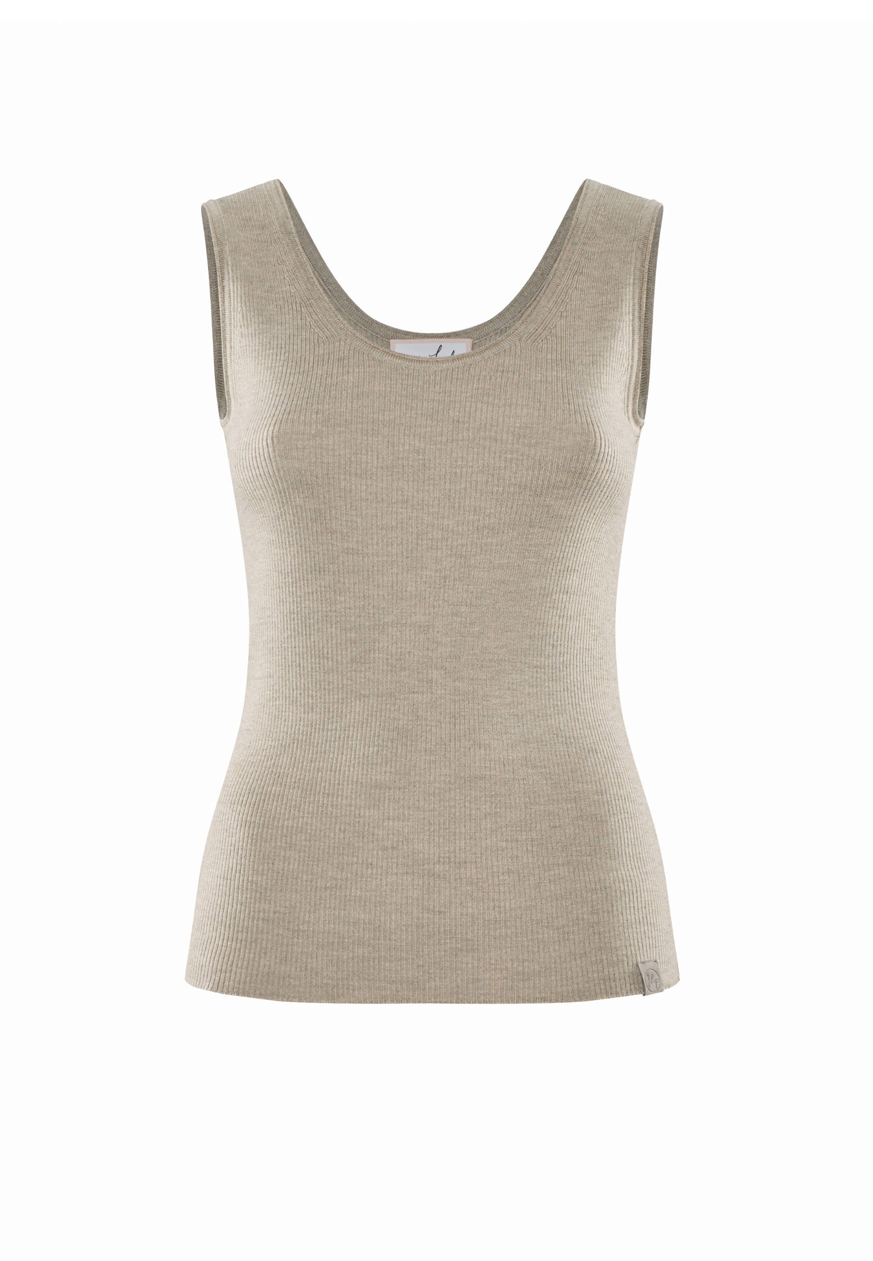TOP BLOSSOM - Geripptes Merino Top mit Rundhals