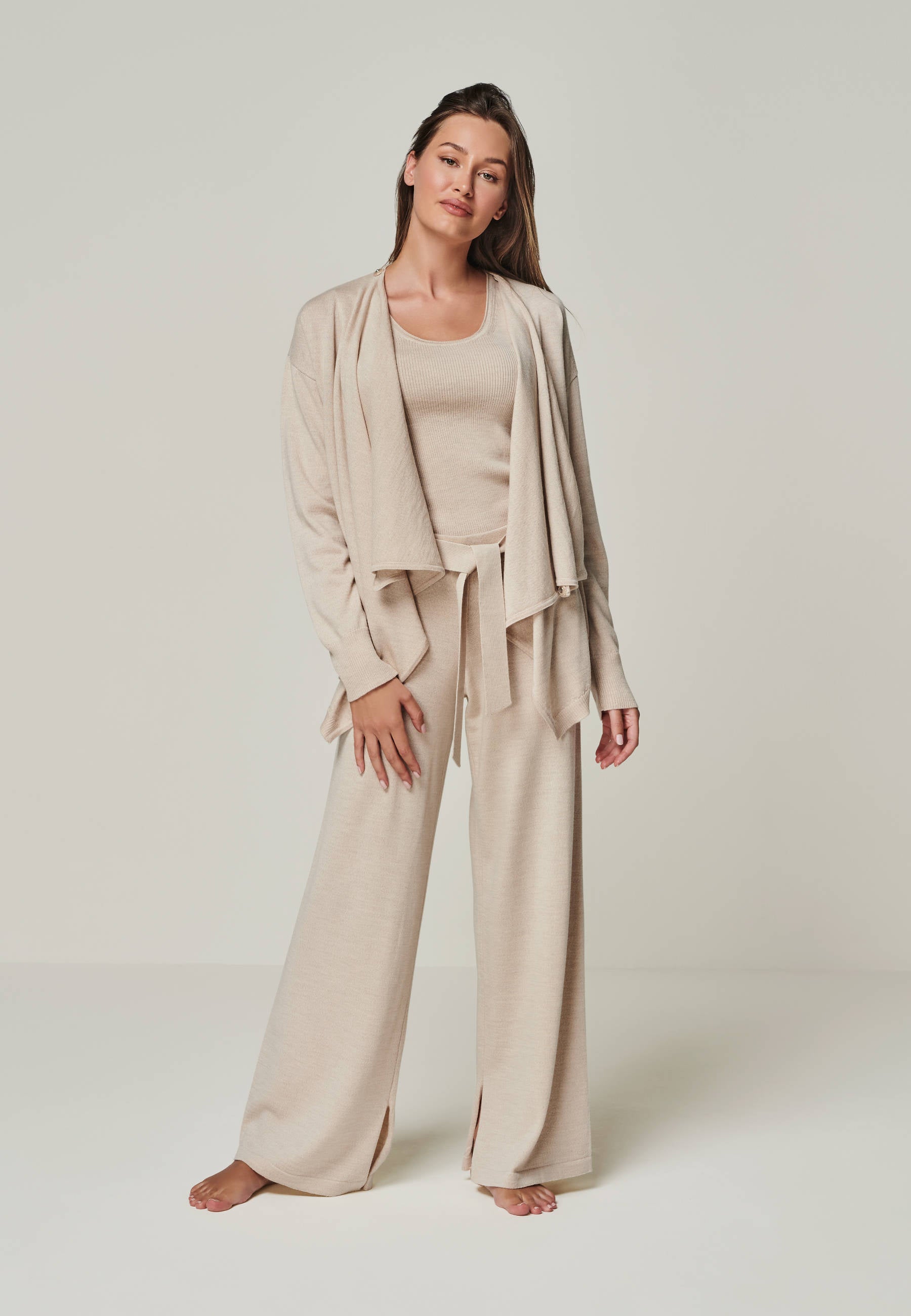 TOP BLOSSOM - Geripptes Merino Top mit Rundhals