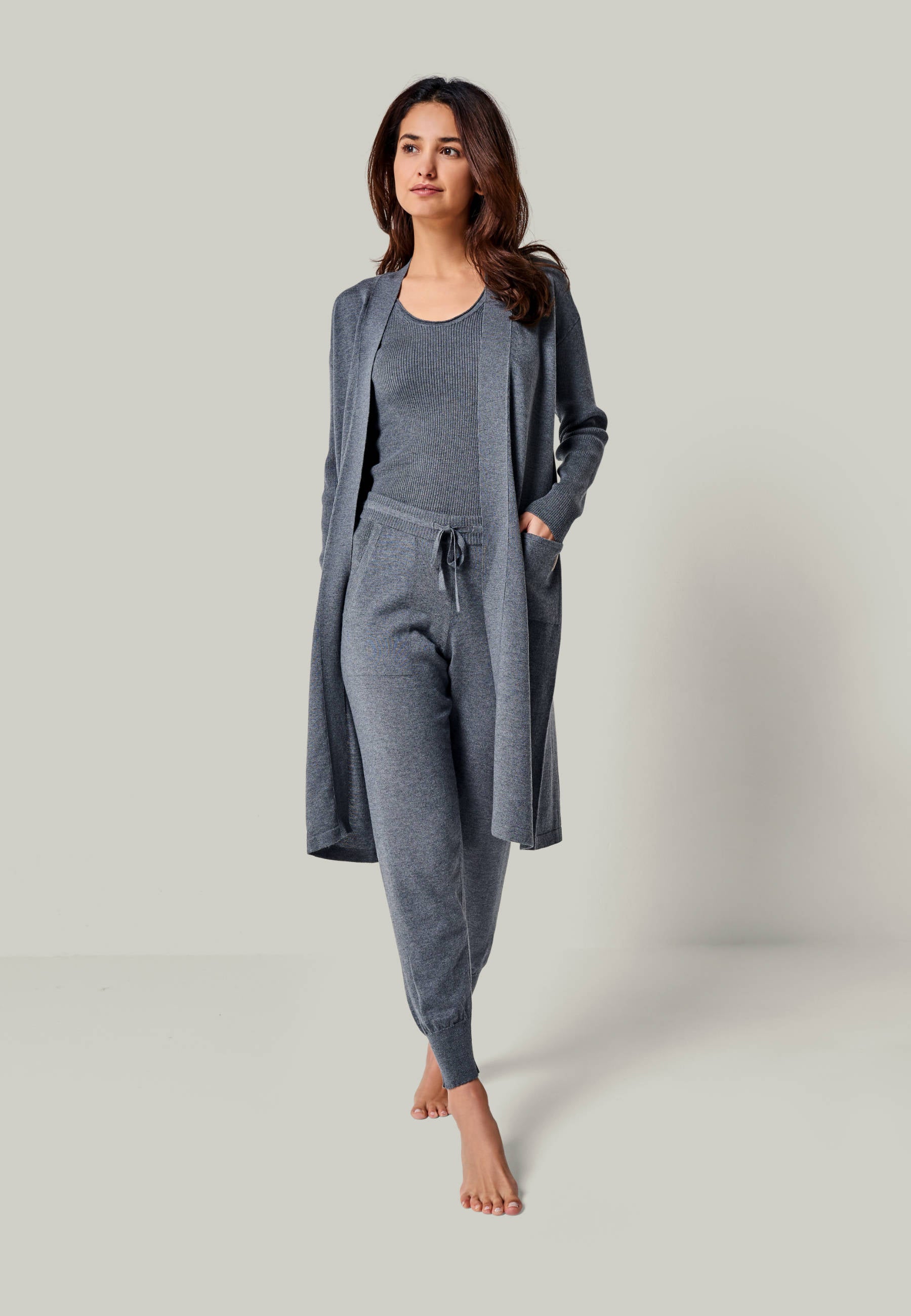TOP BLOSSOM - Geripptes Merino Top mit Rundhals