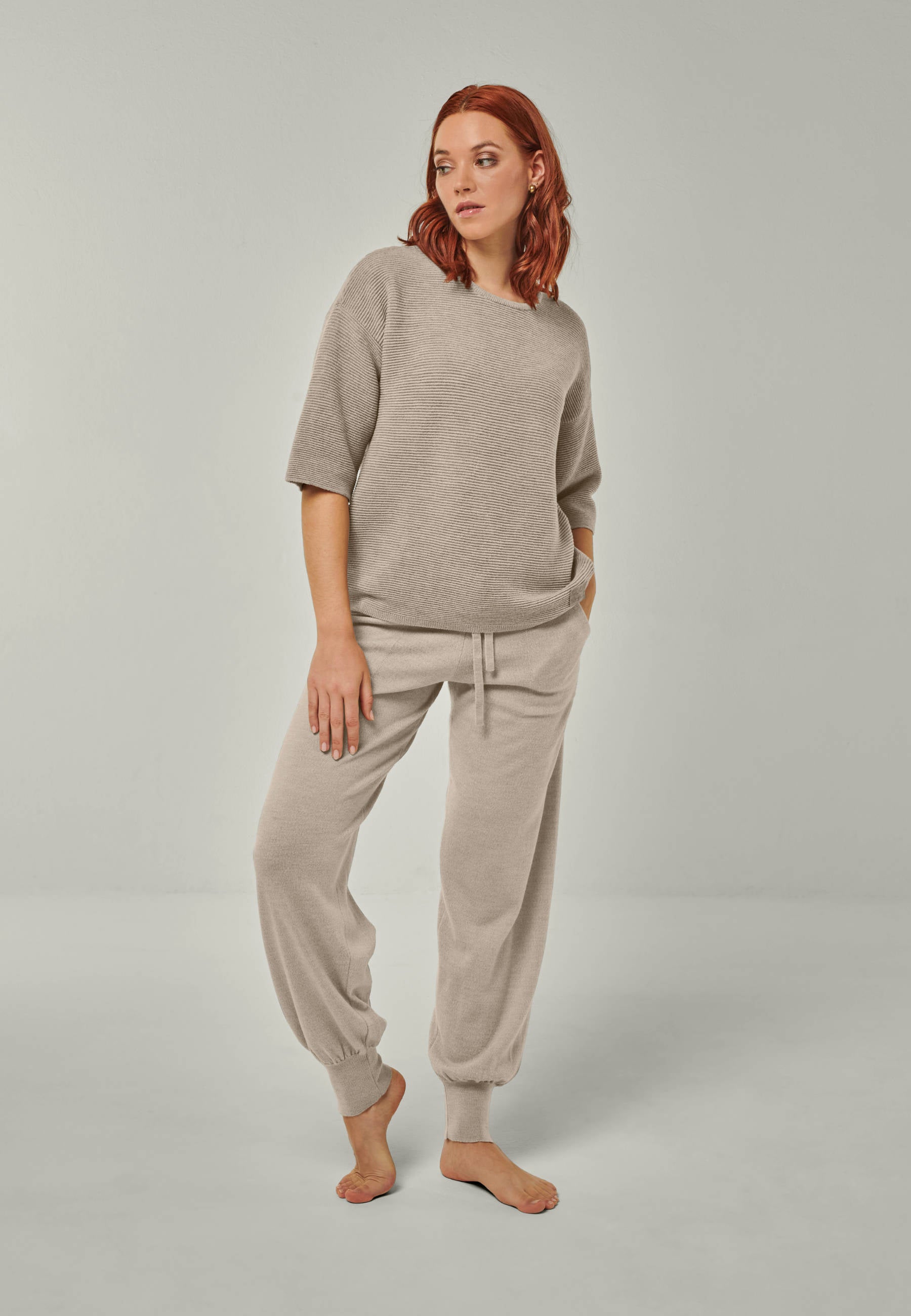 PULLOVER FAY - Halbarm Pullover in Strukturstrick