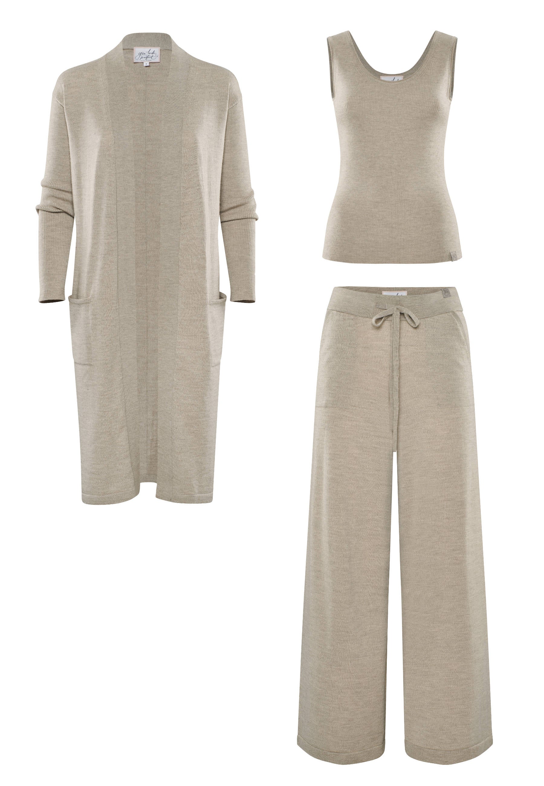 LOUNGEWEAR SET  - Cardigan Blossom & Top Blossom & Pants Frida
