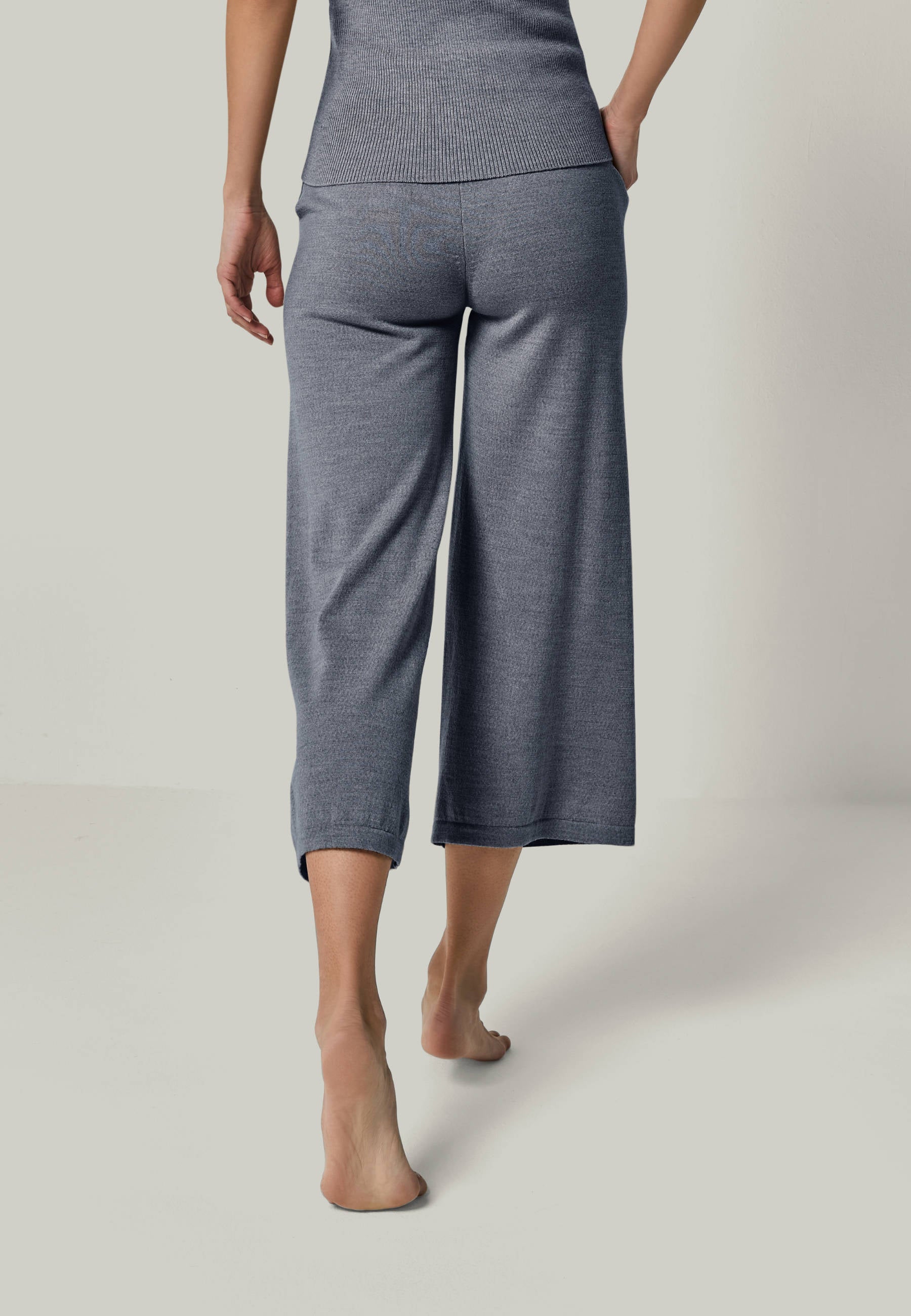CULOTTE DANA - Weite 7/8 Strickhose mit Seitentaschen