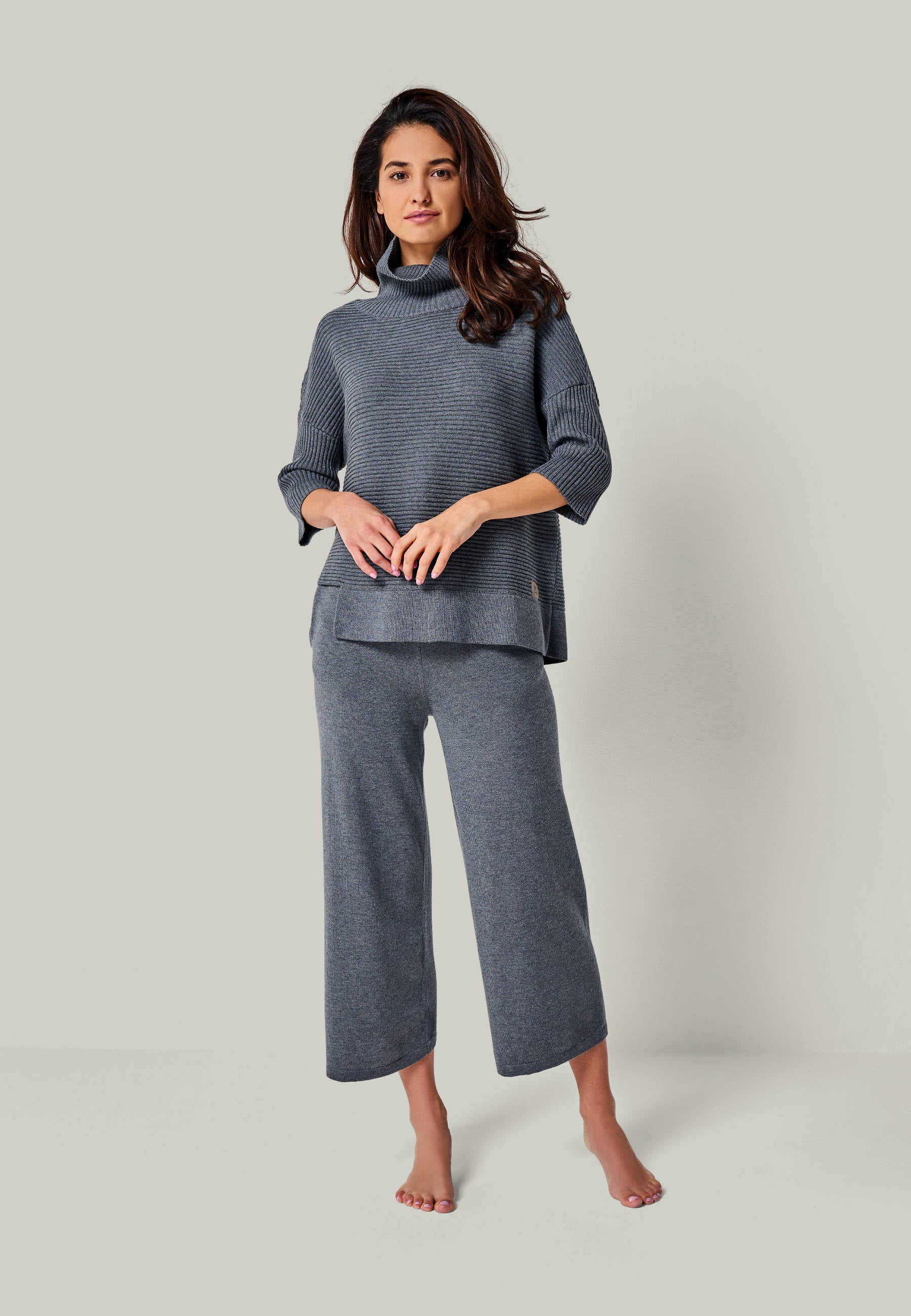 CULOTTE DANA - Weite 7/8 Strickhose mit Seitentaschen